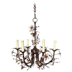 Dennis and Leen Custom Floral Detail Chandelier with Crystal