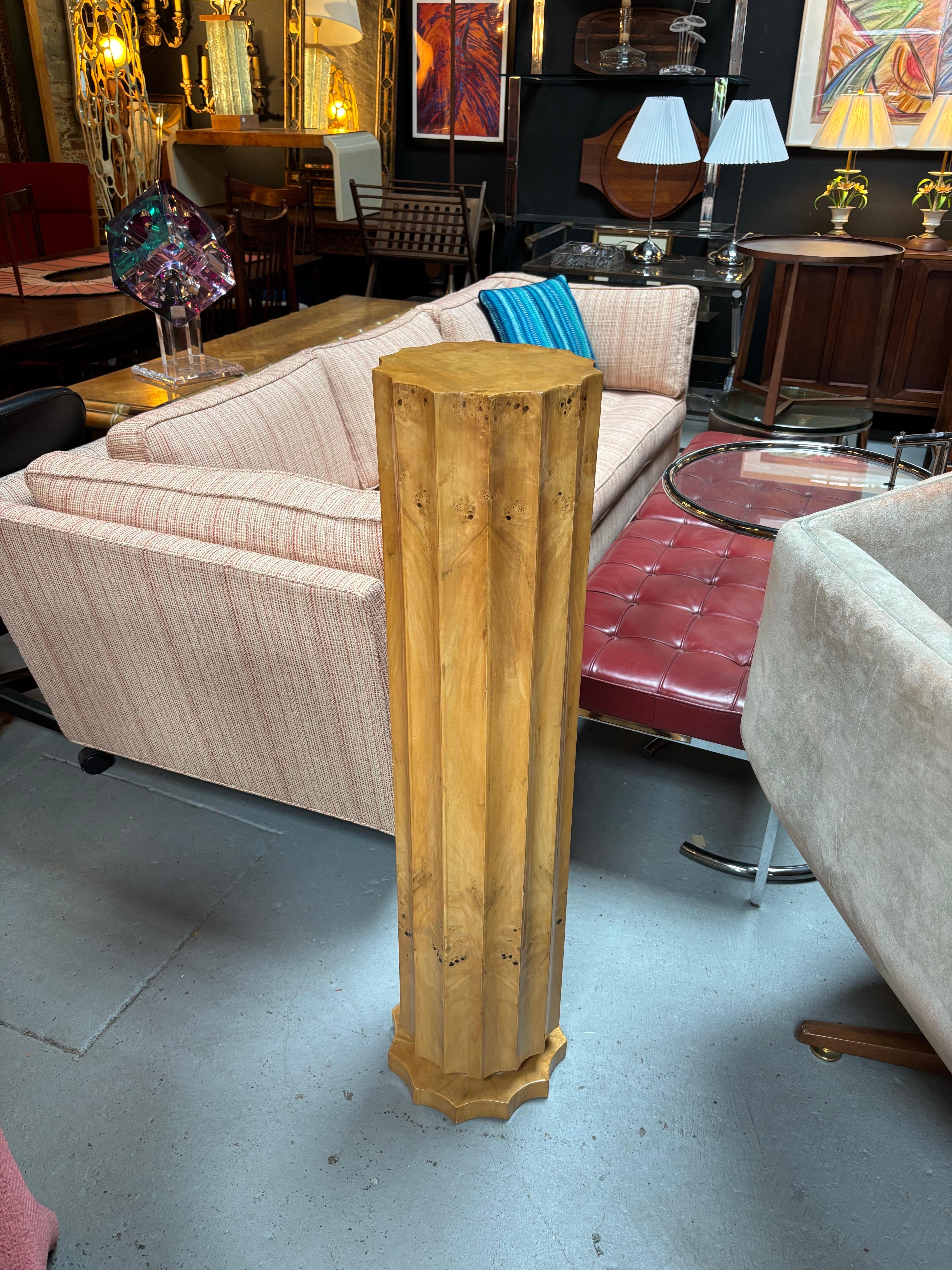 Late 20th Century Dennis and Leen Faux Finish Fluted Column Pedestal For Sale