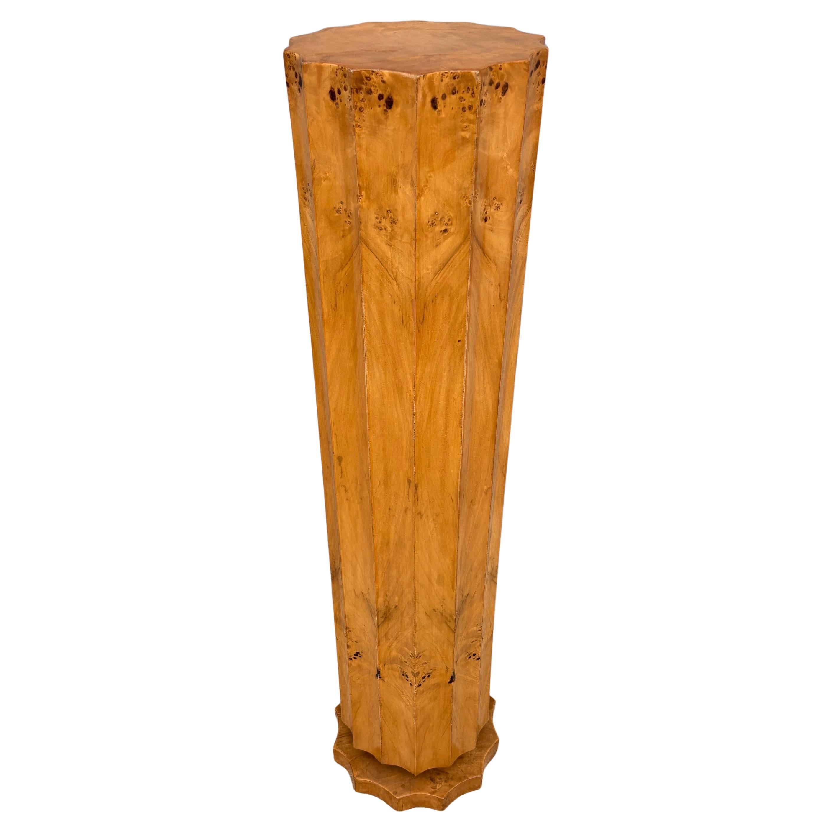 Pedestal de Columna Acanalada con Acabado Faux Dennis & Leen