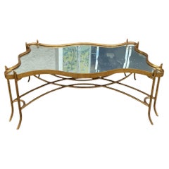 Dennis and Leen Formations Gilded Iron Cocktail Table W Aged Mirror Tray Top