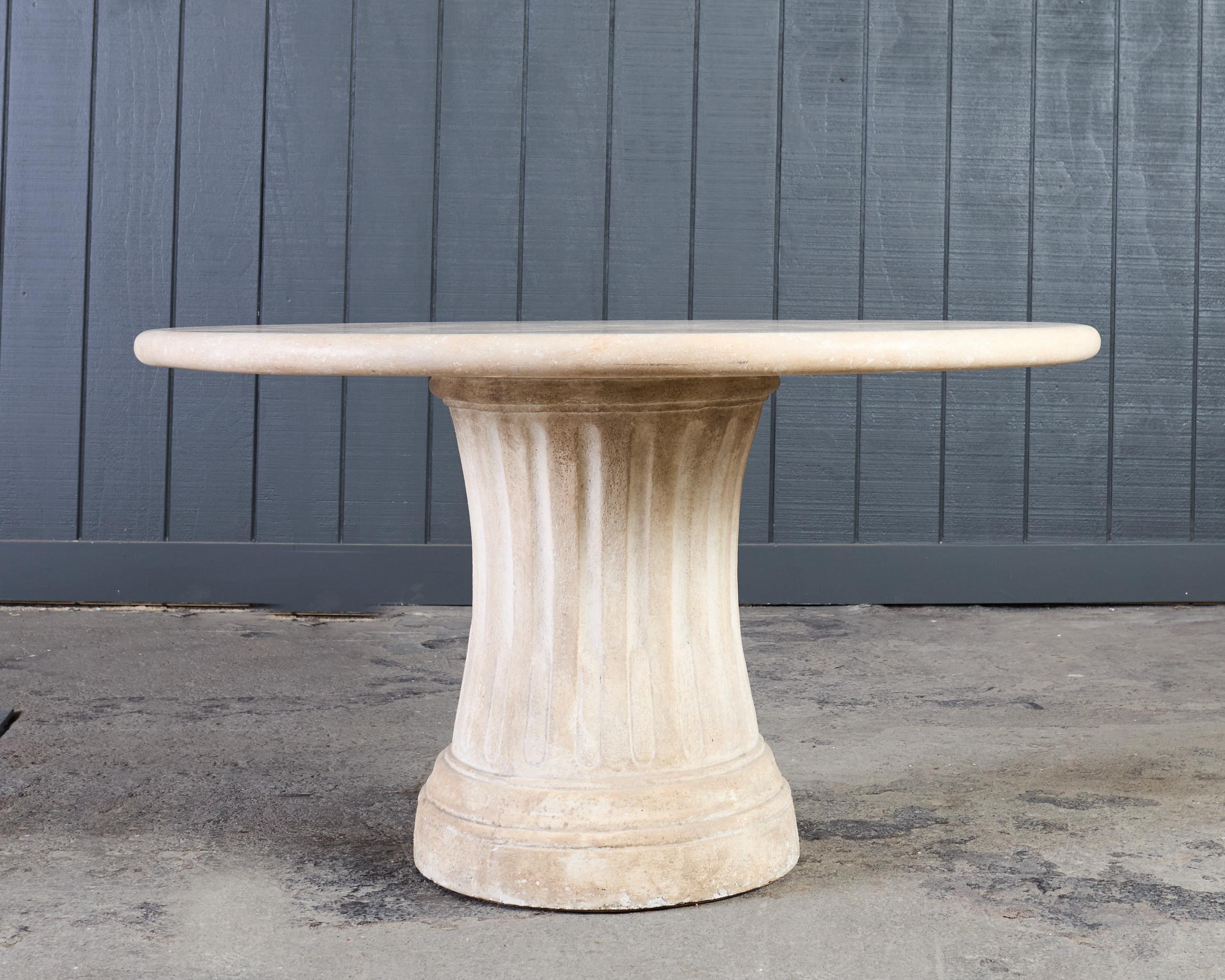 Mesa de comedor neoclásica de piedra para jardín estilo Luis XVI Dennis & Leen en venta 9