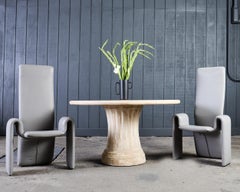 Dennis and Leen Neoclassical Louis XVI Style Stone Garden Dining Table