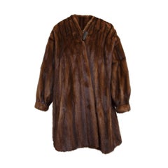 Dennis Basso Brown Mink 3/4 Swing Coat