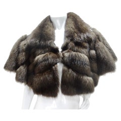 Used Dennis Basso Russian Sable Cropped Cape