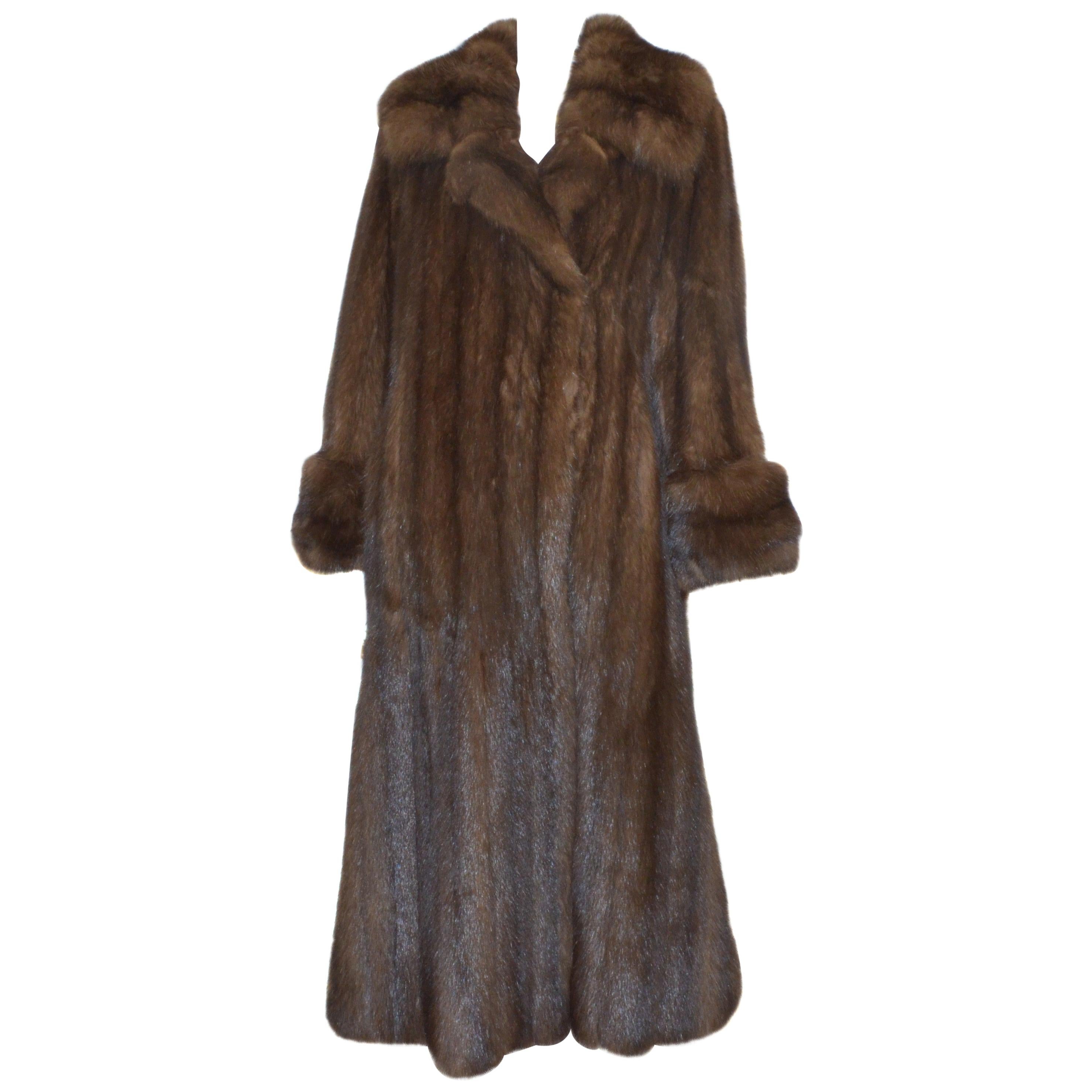 Dennis Basso Sable Fur Full-Length Coat
