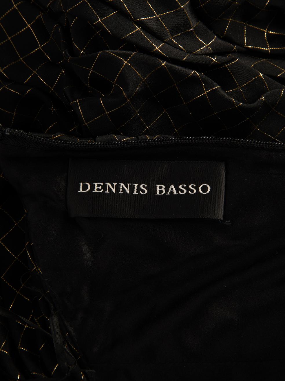 Dennis Basso Women's Black Gingham Strapless Fur Trim Mini Dress 2