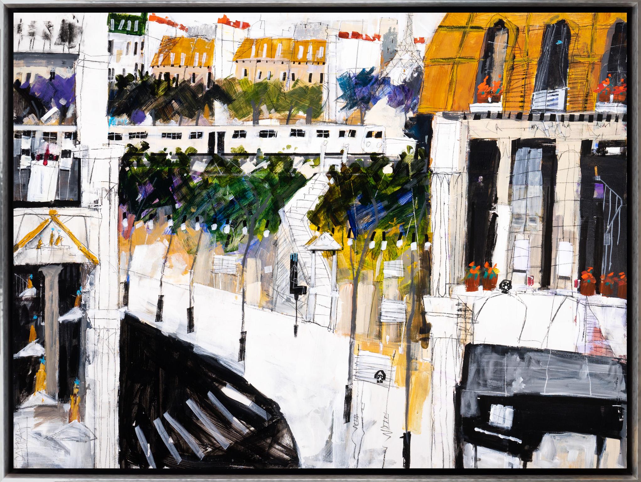 Dennis Campay Abstract Painting - Paris Metro #3