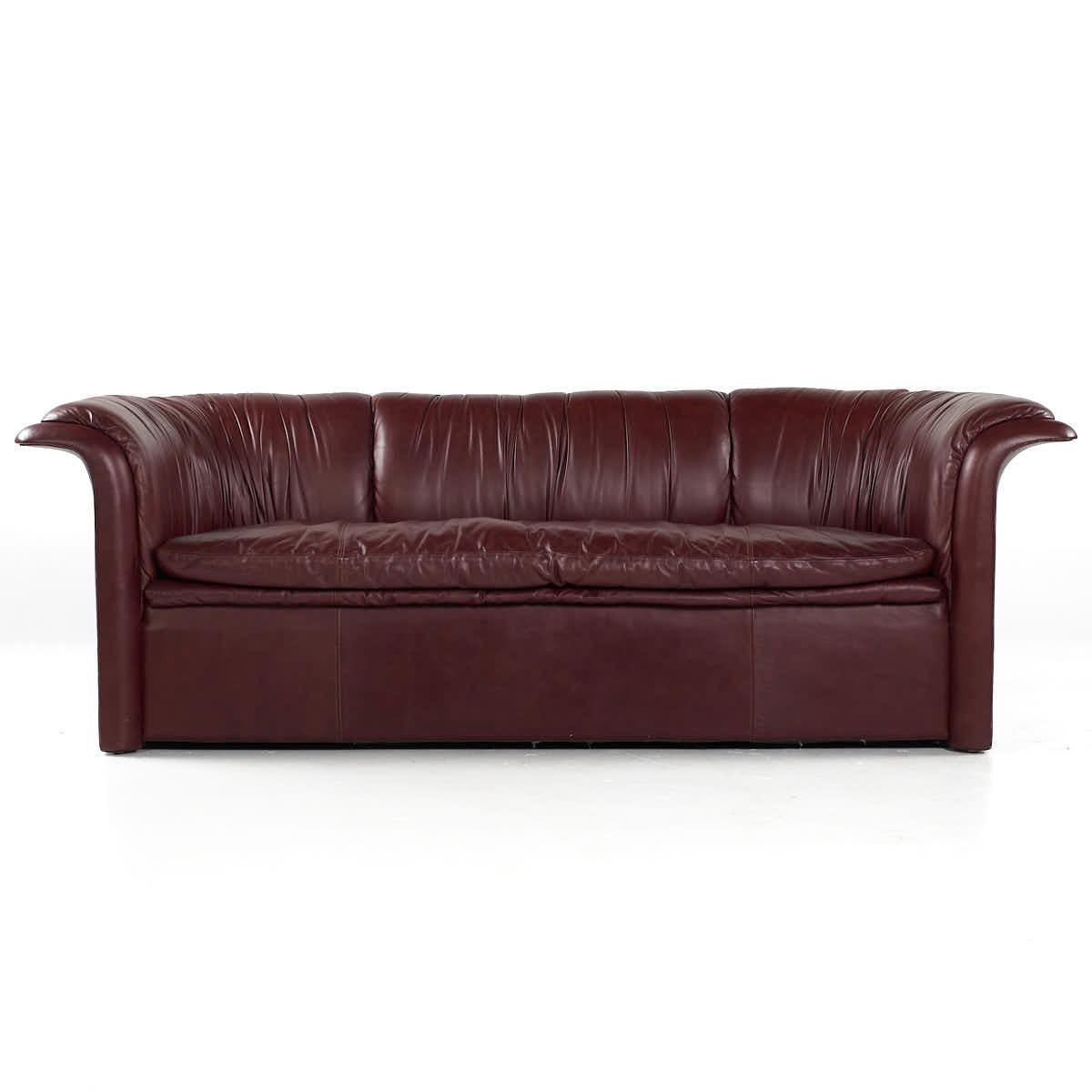 Dennis Christiansen for Dunbar Mid Century Leather Sofa

This sofa measures: 76 wide x 35 deep x 25.5 inches high, with a seat height of 16 inches

All pieces of furniture can be had in what we call restored vintage condition. That means the piece