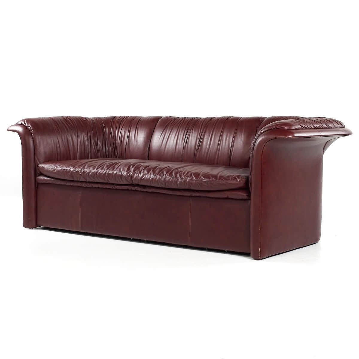 Mid-Century Modern Dennis Christiansen for Dunbar Mid Century Leather Sofa For Sale