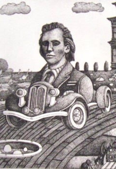 Dennis Corrigan, Brahms Amusing Himself, 1983, etching