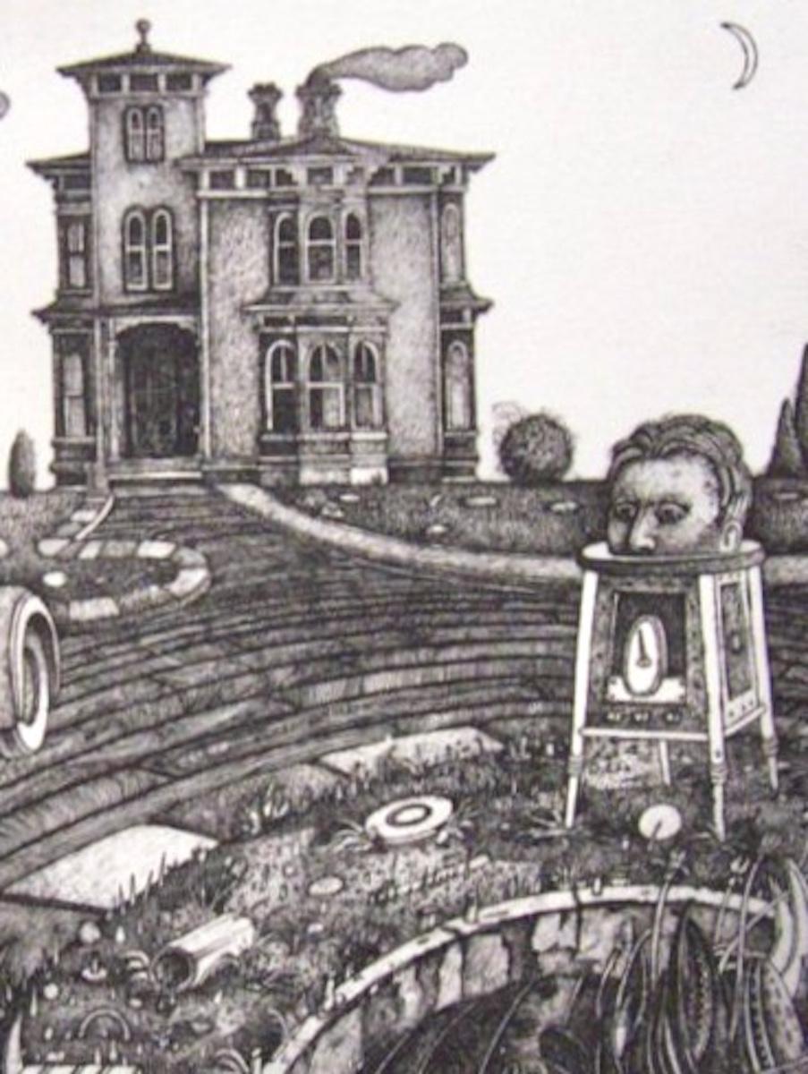 Dennis Corrigan, Brahms Amusing Himself, 1983, etching For Sale 2