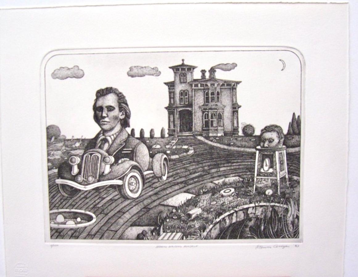 Dennis Corrigan, Brahms Amusing Himself, 1983, etching For Sale 3