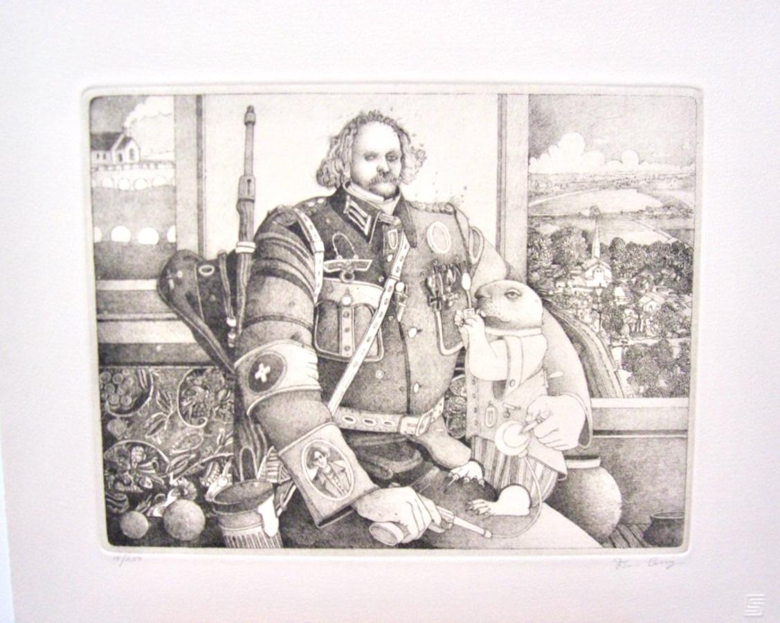 Dennis Corrigan, Nathaniel Hawthorne in posa con un gopher vestito in modo formale, 1978 in vendita 4