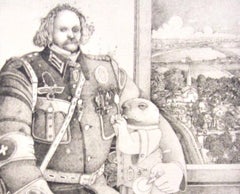 Dennis Corrigan, Nathaniel Hawthorne Posing with a Formally Dressed Gopher, 1978