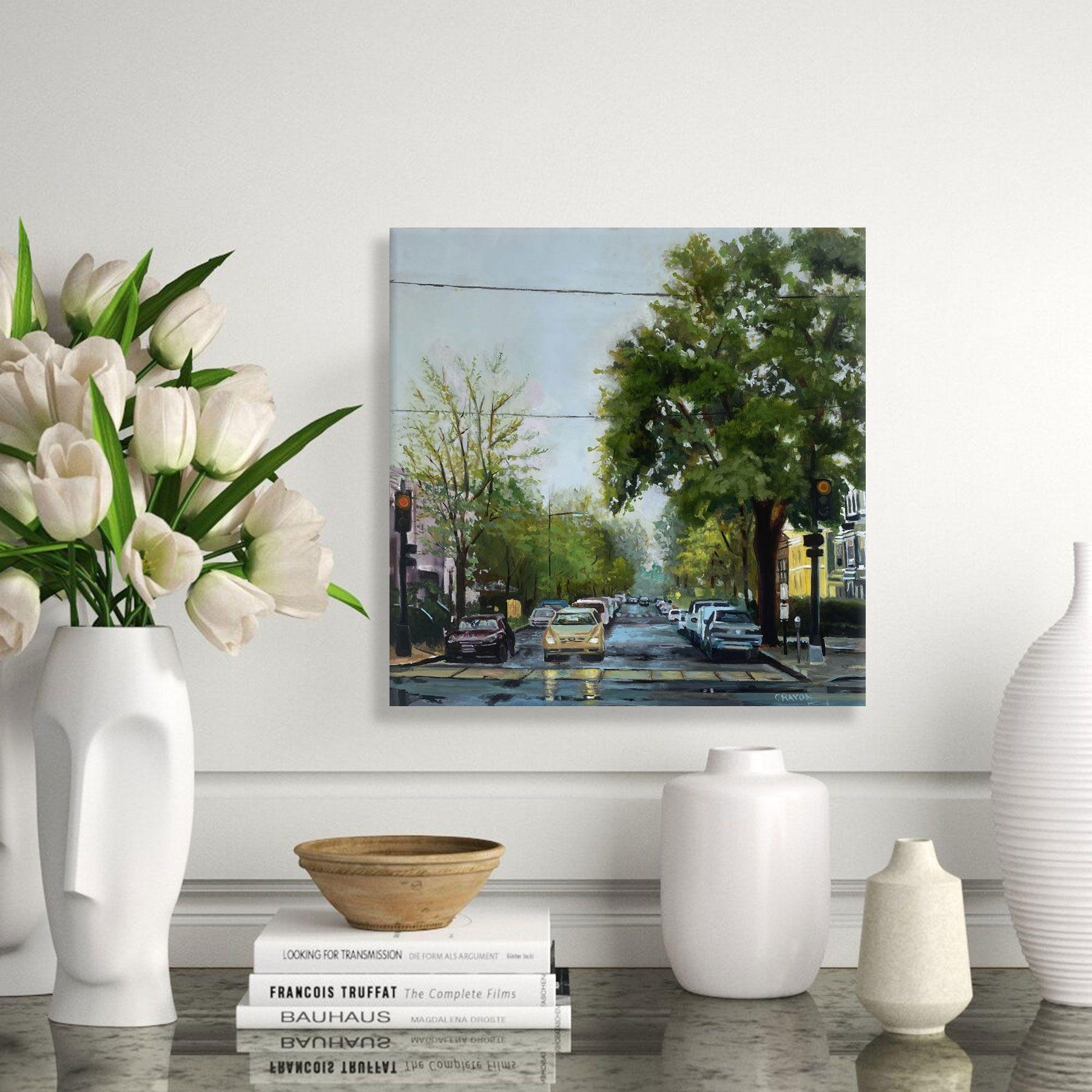 Dopo la pioggia, Pittura, Olio su pannello di Wood - Painting Realismo di Dennis Crayon
