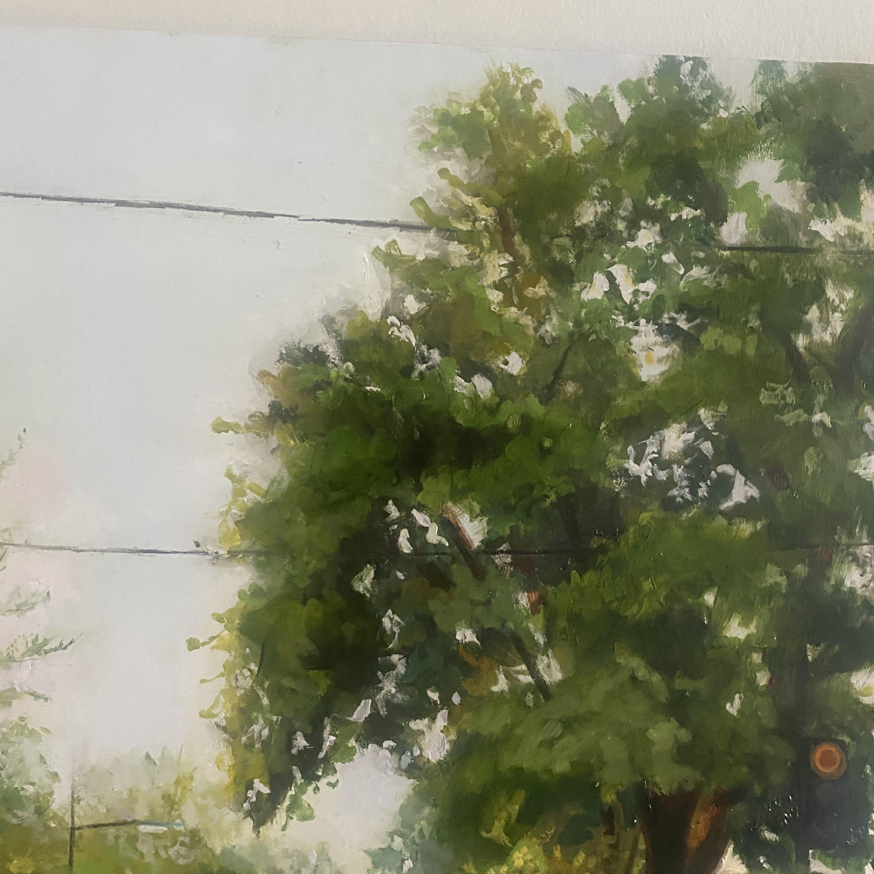 Dopo la pioggia, Pittura, Olio su pannello di Wood in vendita 1