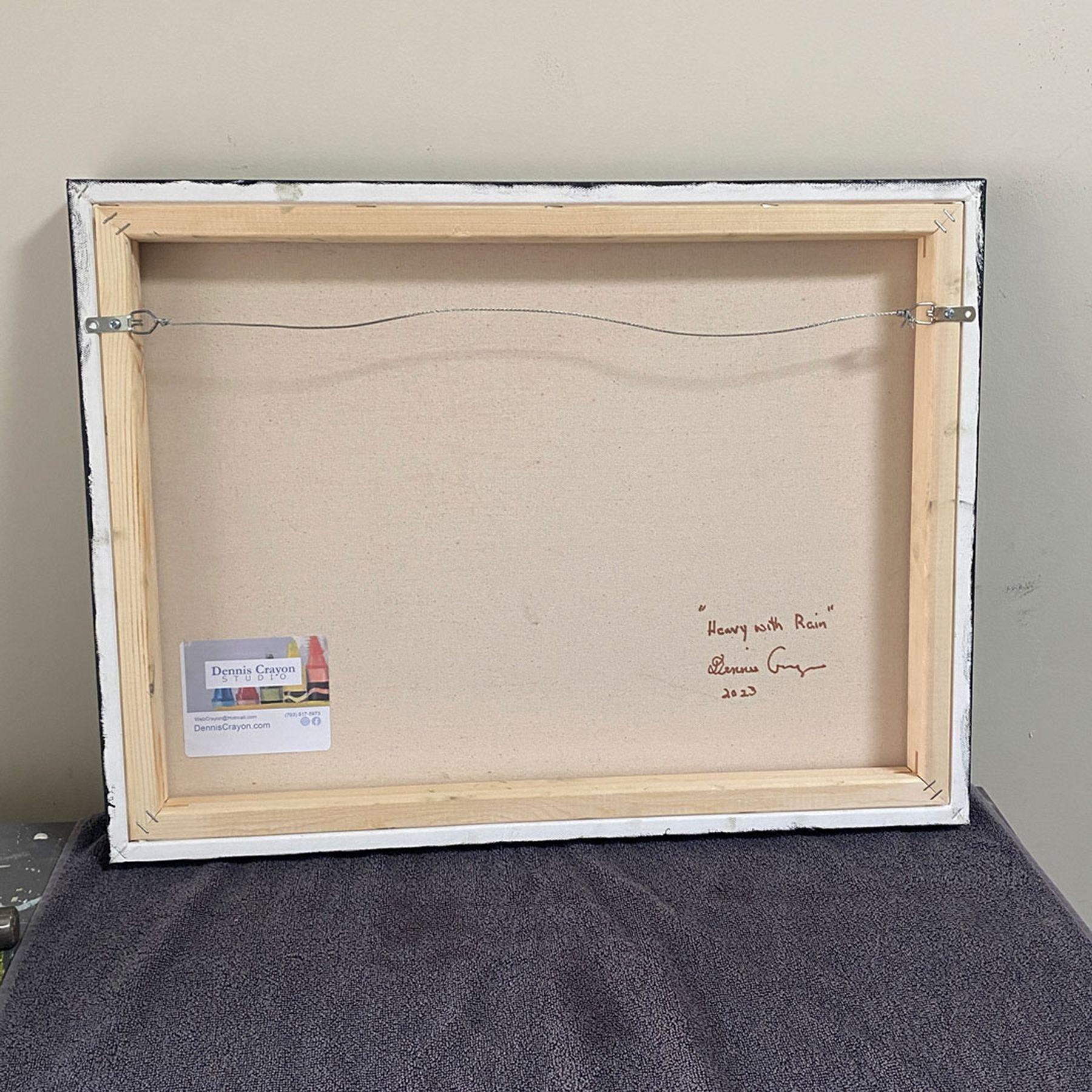 Pesado con la lluvia, Pintura, Óleo sobre lienzo en venta 1