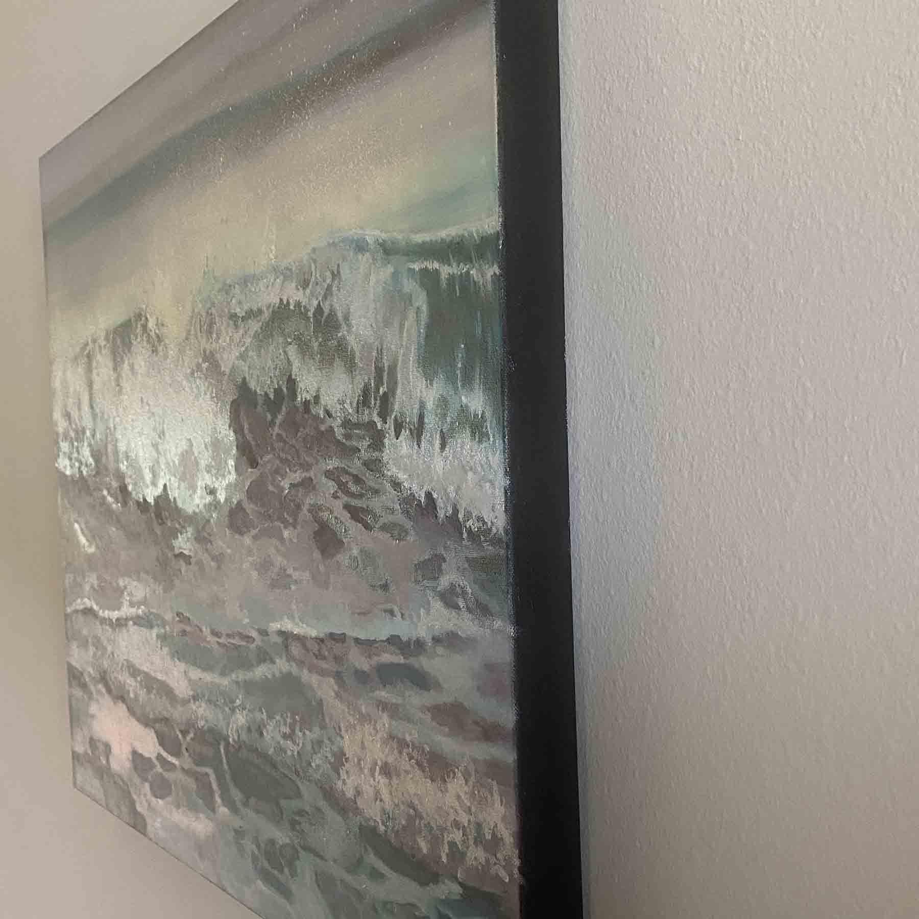 PURA VIDA WAVE, Painting, Oil on Canvas For Sale 3