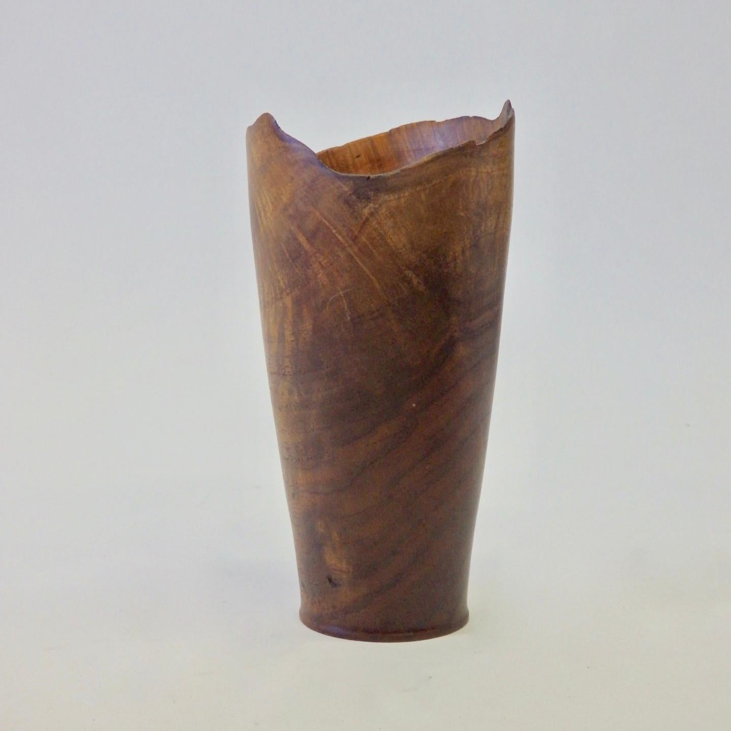walnut wood vase