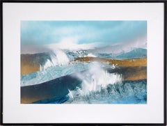 Large Scale Ocean Seascape Abstract Monoprint - Acrylic and Pastel on Paper
