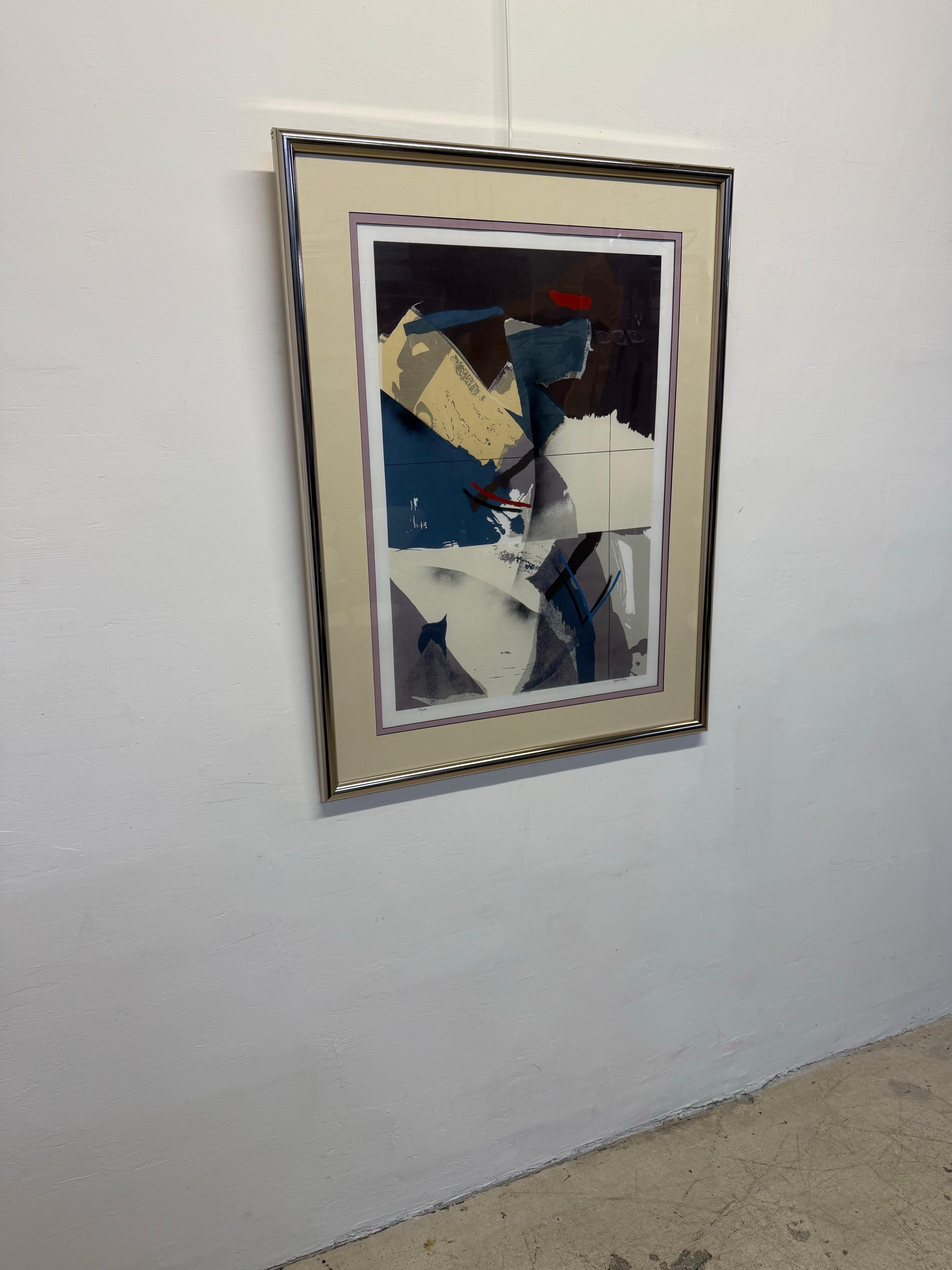 Modern Dennis Frings “Nigrosin Violet” Serigraph, Signed and Numbered 58/250 For Sale