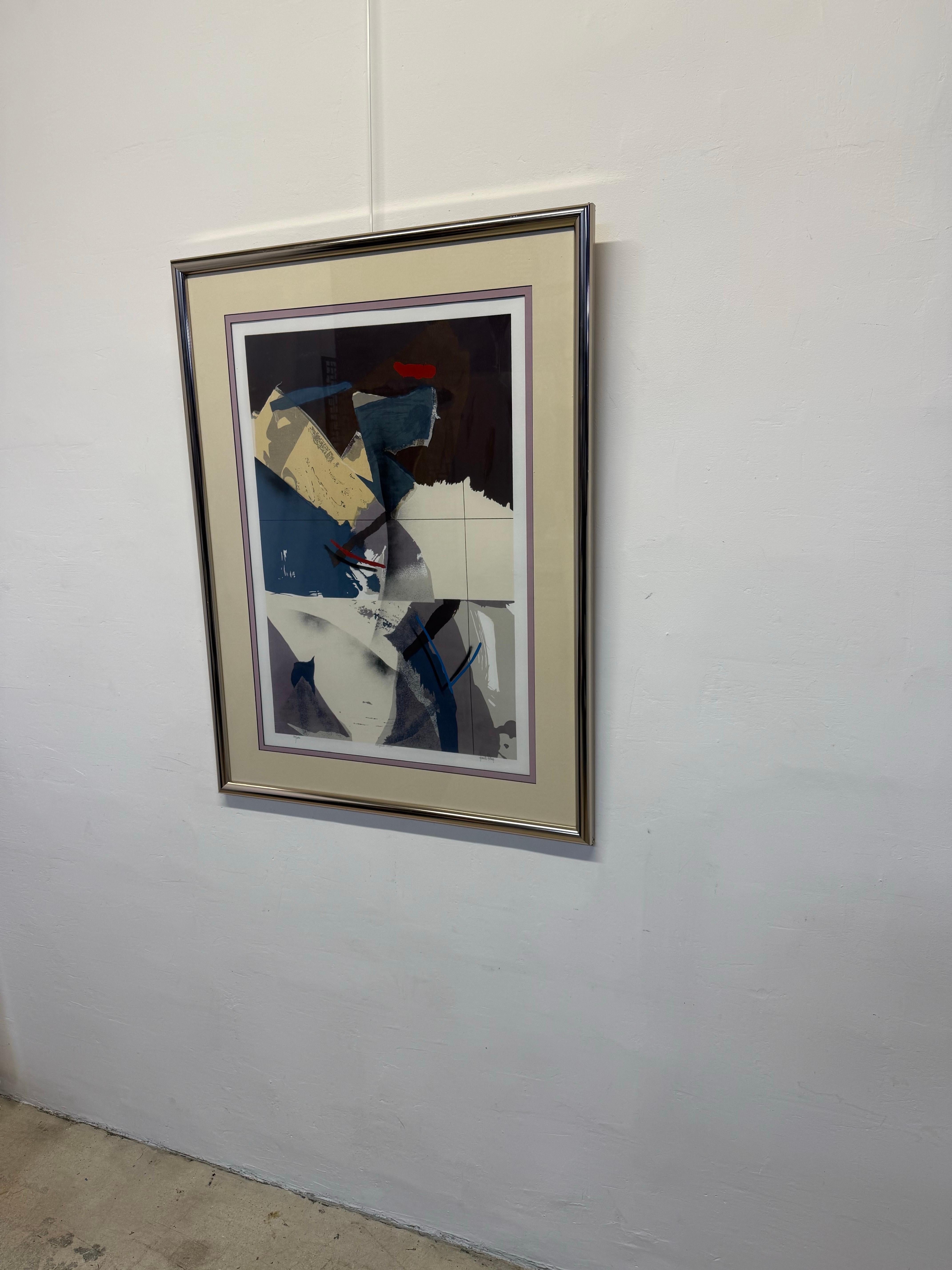 American Dennis Frings “Nigrosin Violet” Serigraph, Signed and Numbered 58/250 For Sale