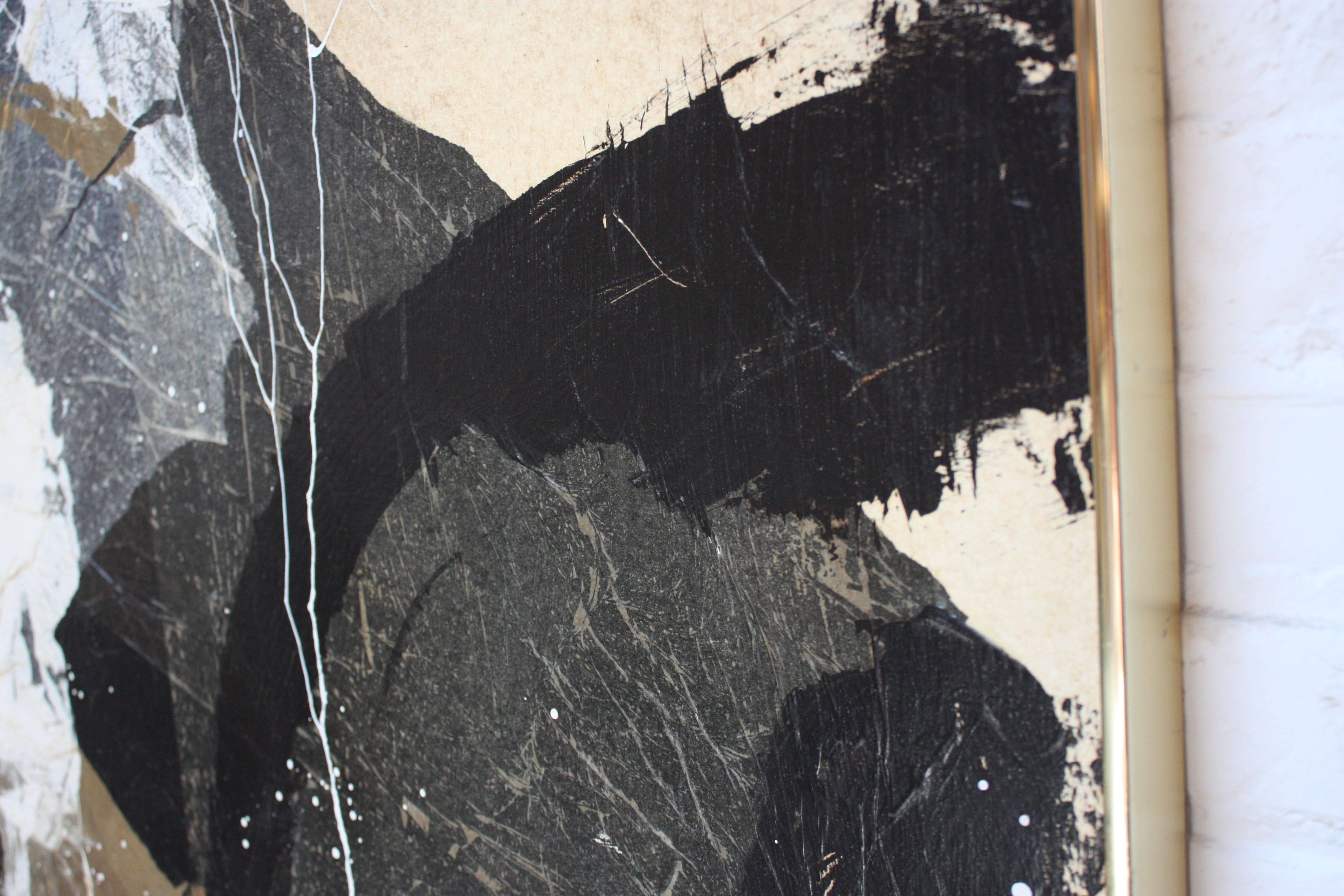 Dennis Frings ' Timbrel Series V' Große Mixed Media auf Karton (Moderne der Mitte des Jahrhunderts)