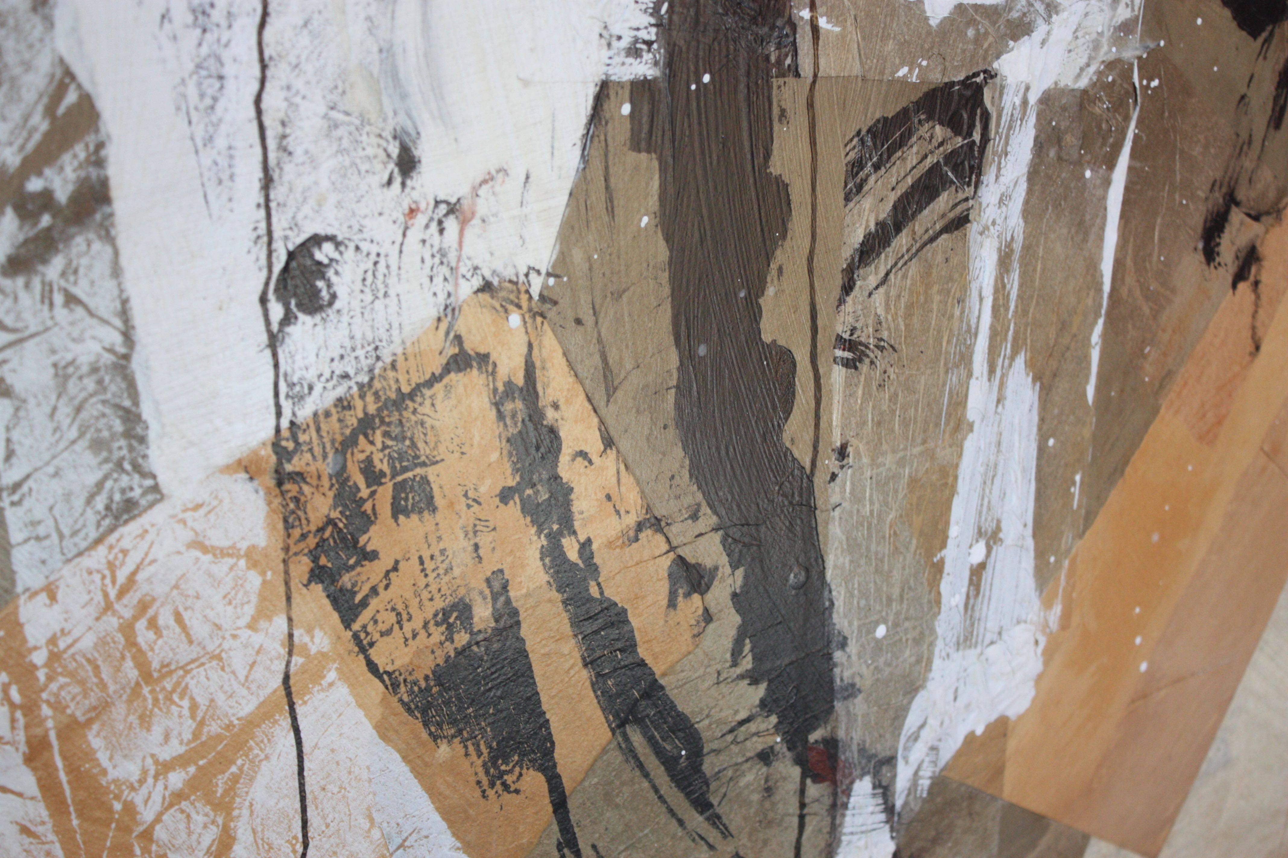 Dennis Frings ' Timbrel Series V' Große Mixed Media auf Karton (Farbe)