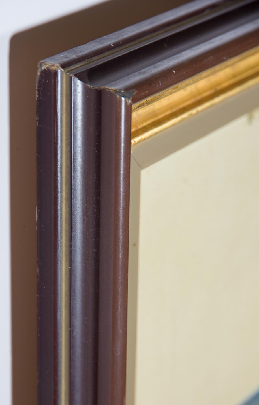 Dennis G. Leach Dennis G. Leach Framed Contemporary Oil, Farm in