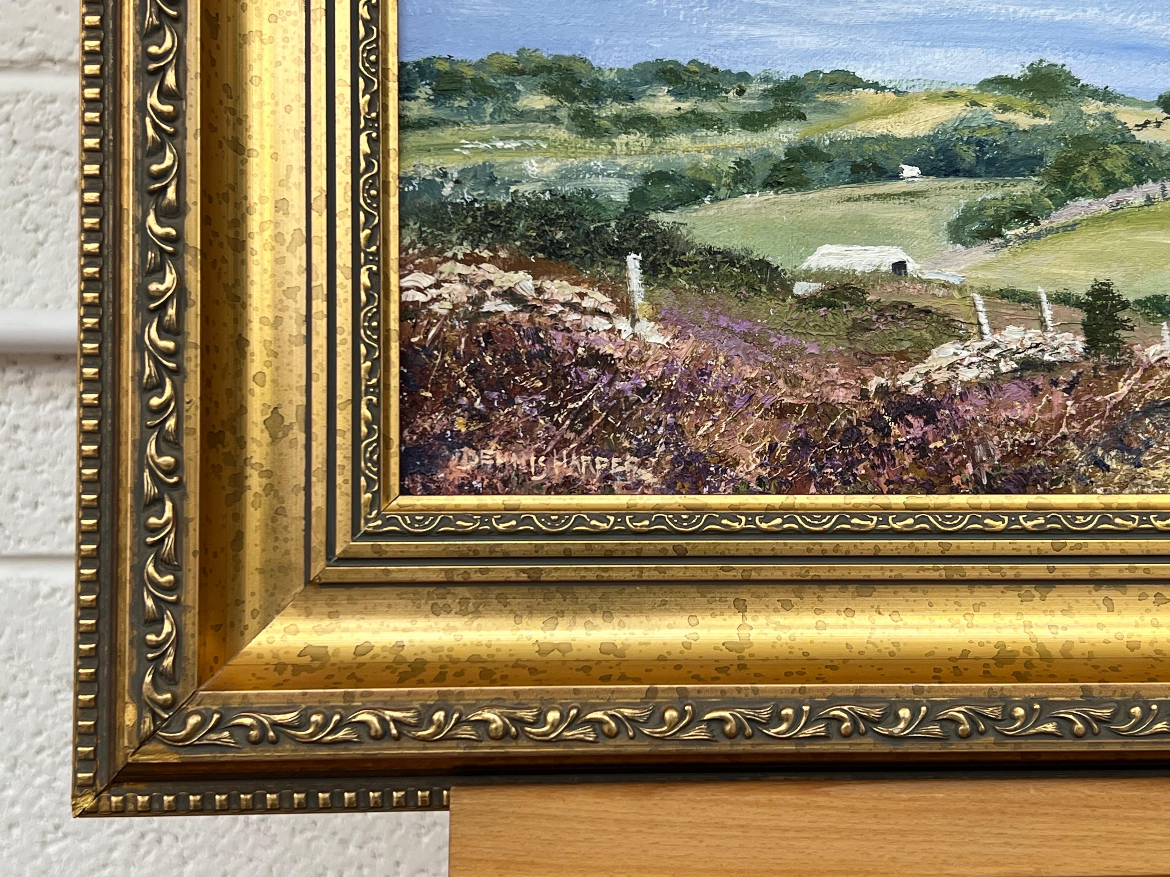 Oil Painting of the English Countryside by Dennis Harper, ( b. 1940) 
British Artist known for his Realist Oil Paintings, Harper is an active member of several art societies and exhibited widely in the UK. 

Art measures 20 x 16 inches 
Frame