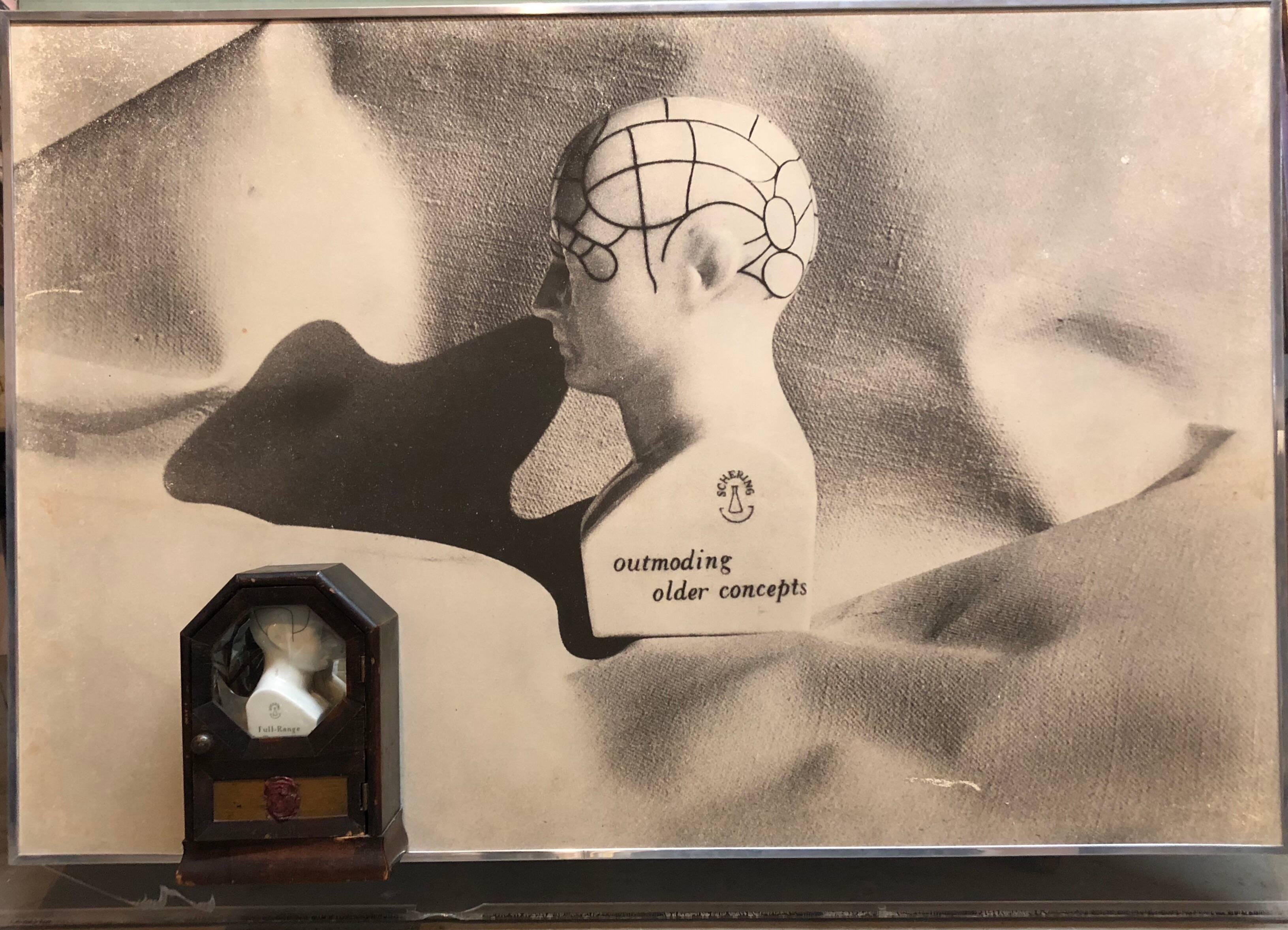 Dennis Hopper Abstract Photograph - Wilhold Up the Mirror Photograph and Mixed Media Assemblage Wall Hanging Artwork