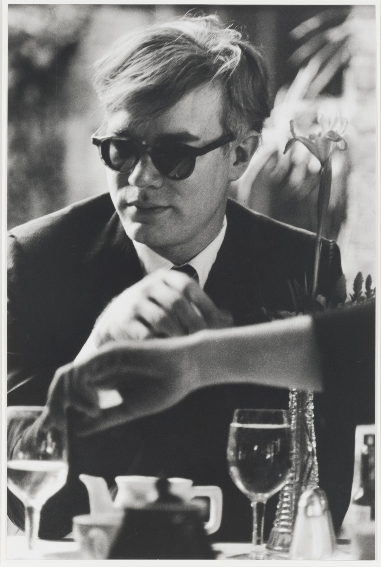 Dennis Hopper Portrait Photograph - Andy Warhol (at table)