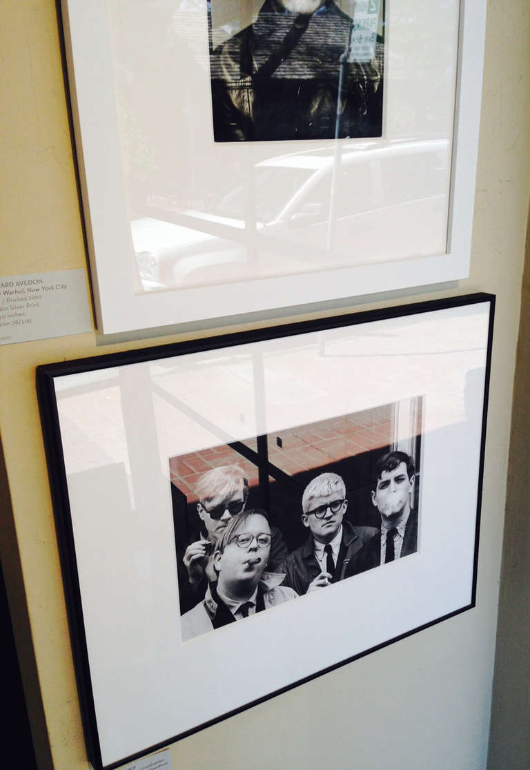Andy Warhol, Henry Geldzahler, David Hockney and David Goodman - Photograph by Dennis Hopper