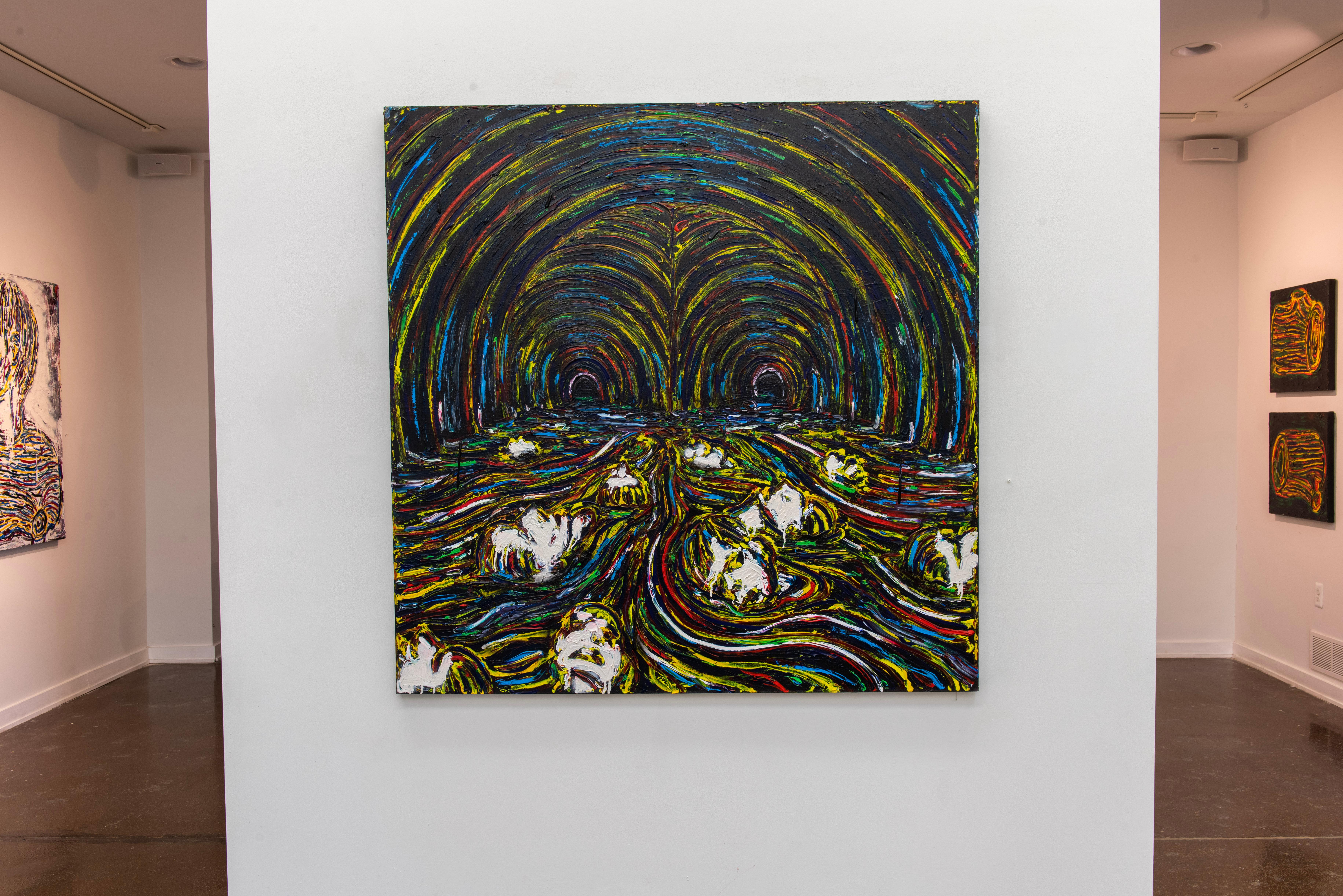 Sewer - Contemporary Painting by Dennis Jones