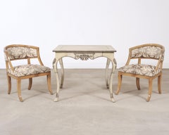 Dennis & Leen Beauvais Painted Square Salon Games Center Table