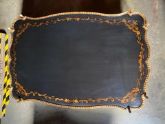 Dennis & Leen Black Lacquer Gilt Chinoiserie Cocktail or Coffee Table