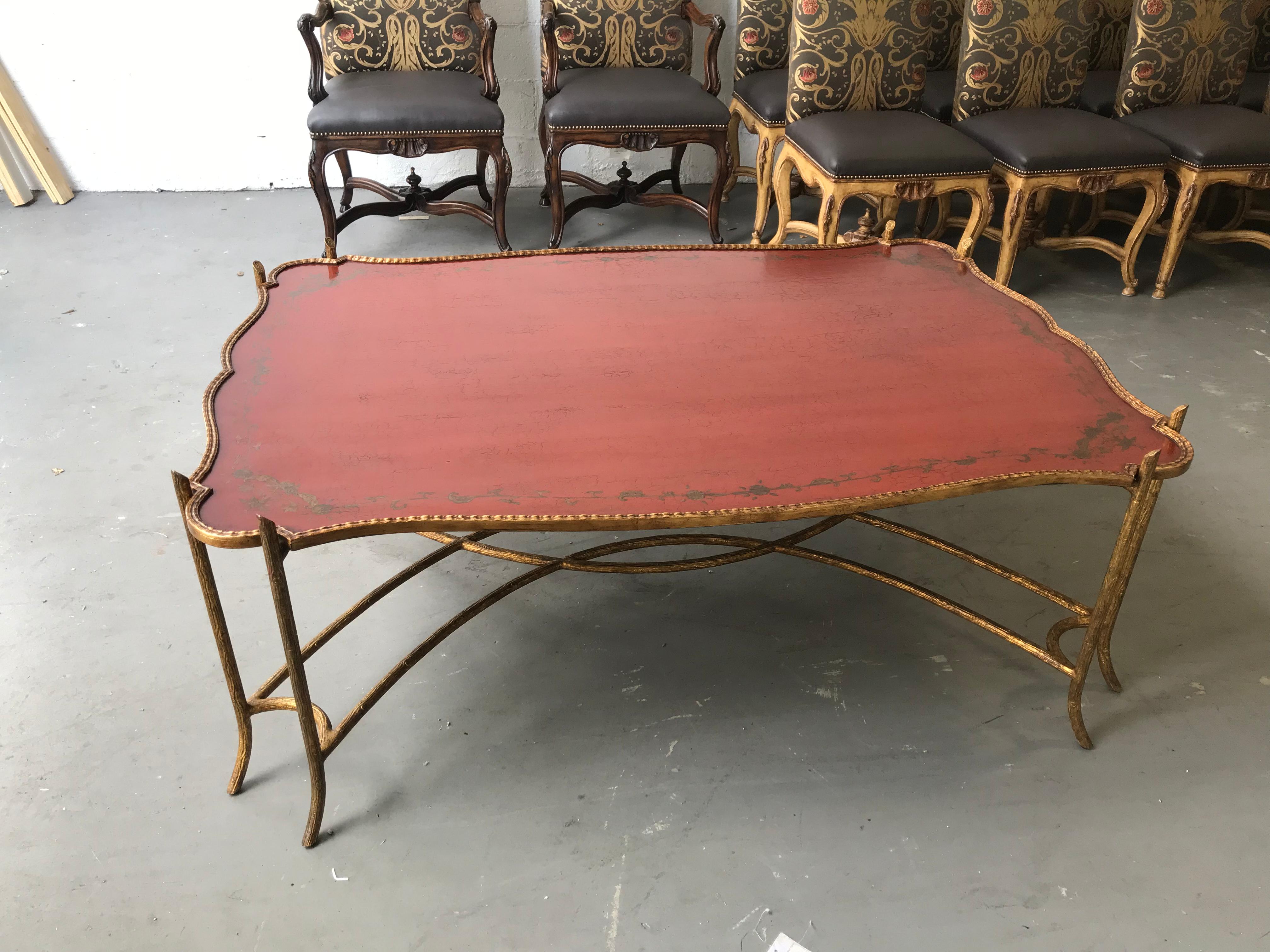 The guilt metal frame supports a large tray. It’s in very nice condition.