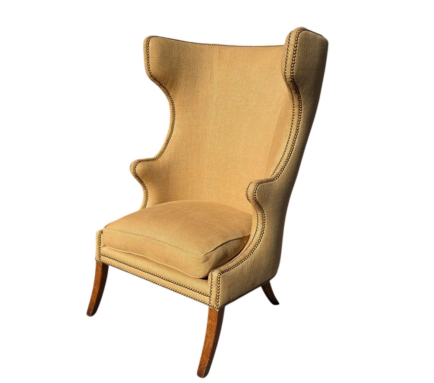 Moderno Dennis & Leen for Formations Furniture Wingback Arm Chair - 1 of 2 in vendita