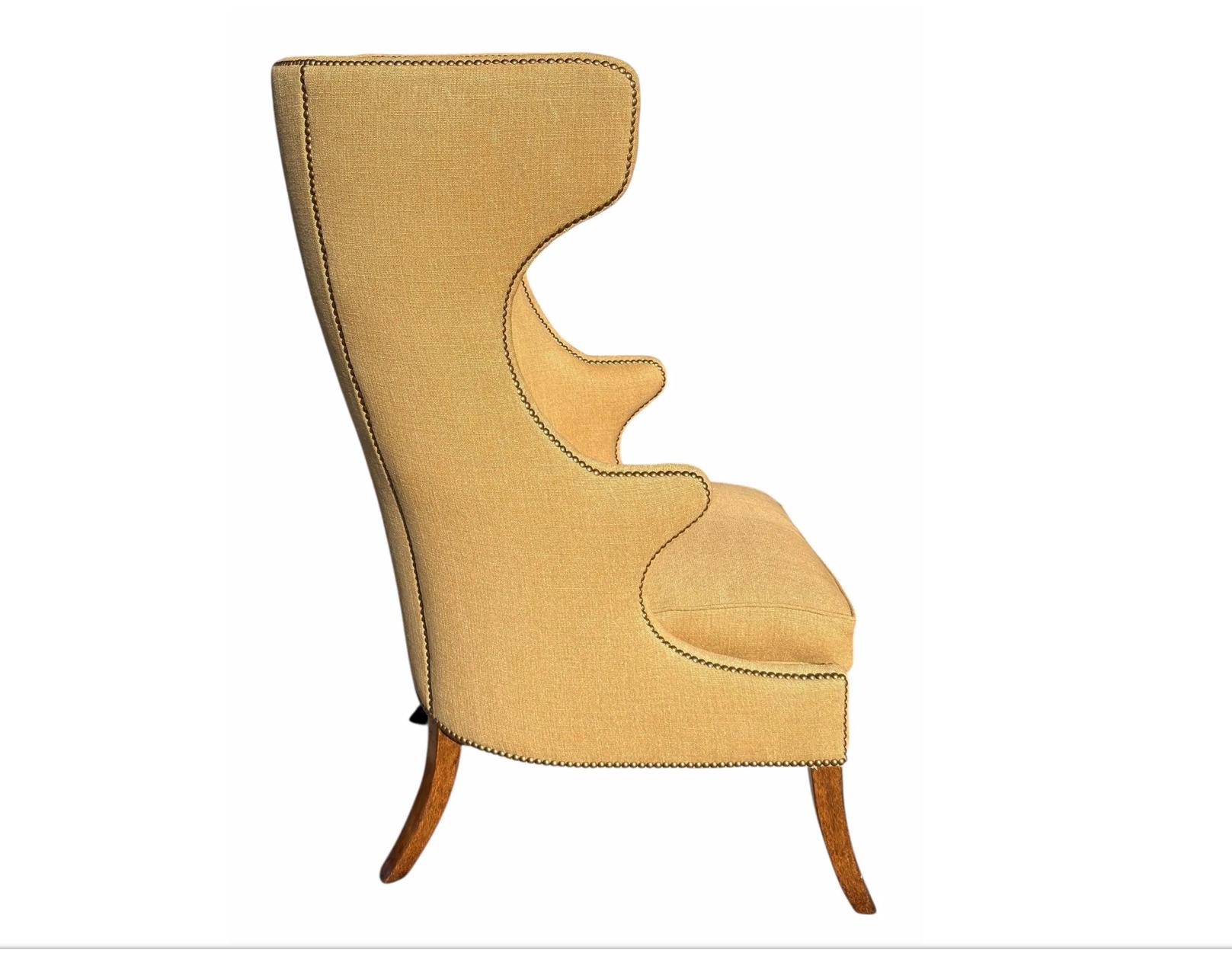 Dennis & Leen for Formations Furniture Wingback Arm Chair - 1 of 2 In condizioni buone in vendita a LOS ANGELES, CA