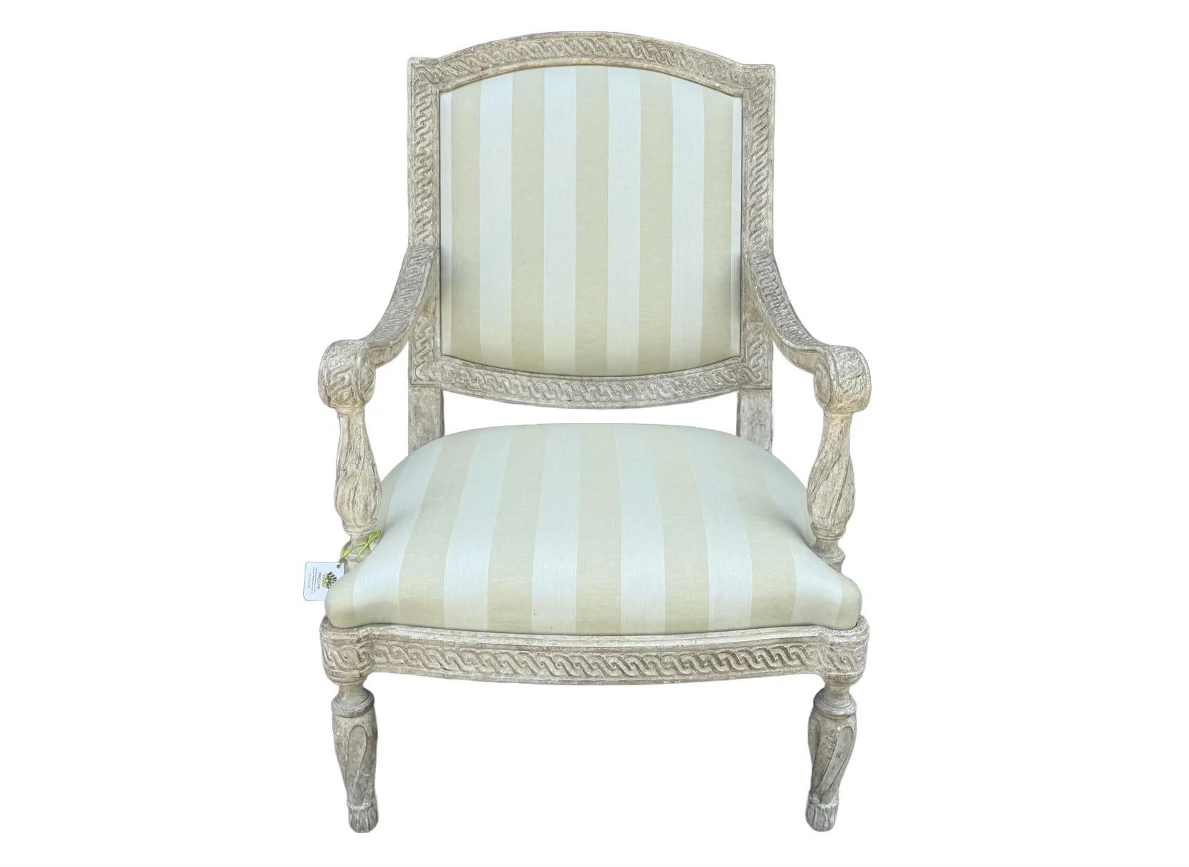 Fin du 20e siècle Fauteuil Dennis & Leen Formations W Rose Tarlow Melrose House Fabric - 1 de 2 en vente