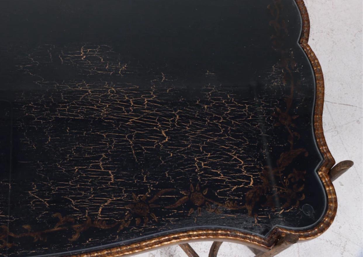 Late 20th Century Dennis & Leen Gilt Bronze Faux Bois Tray Coffee Table