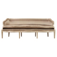 Dennis & Leen Italian Settee Cabriole Sofa Champagne Silver