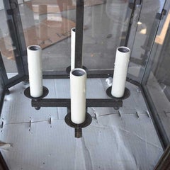 Dennis & Leen Large Oversize Iron and Glass Navarre Lantern Light Fixture