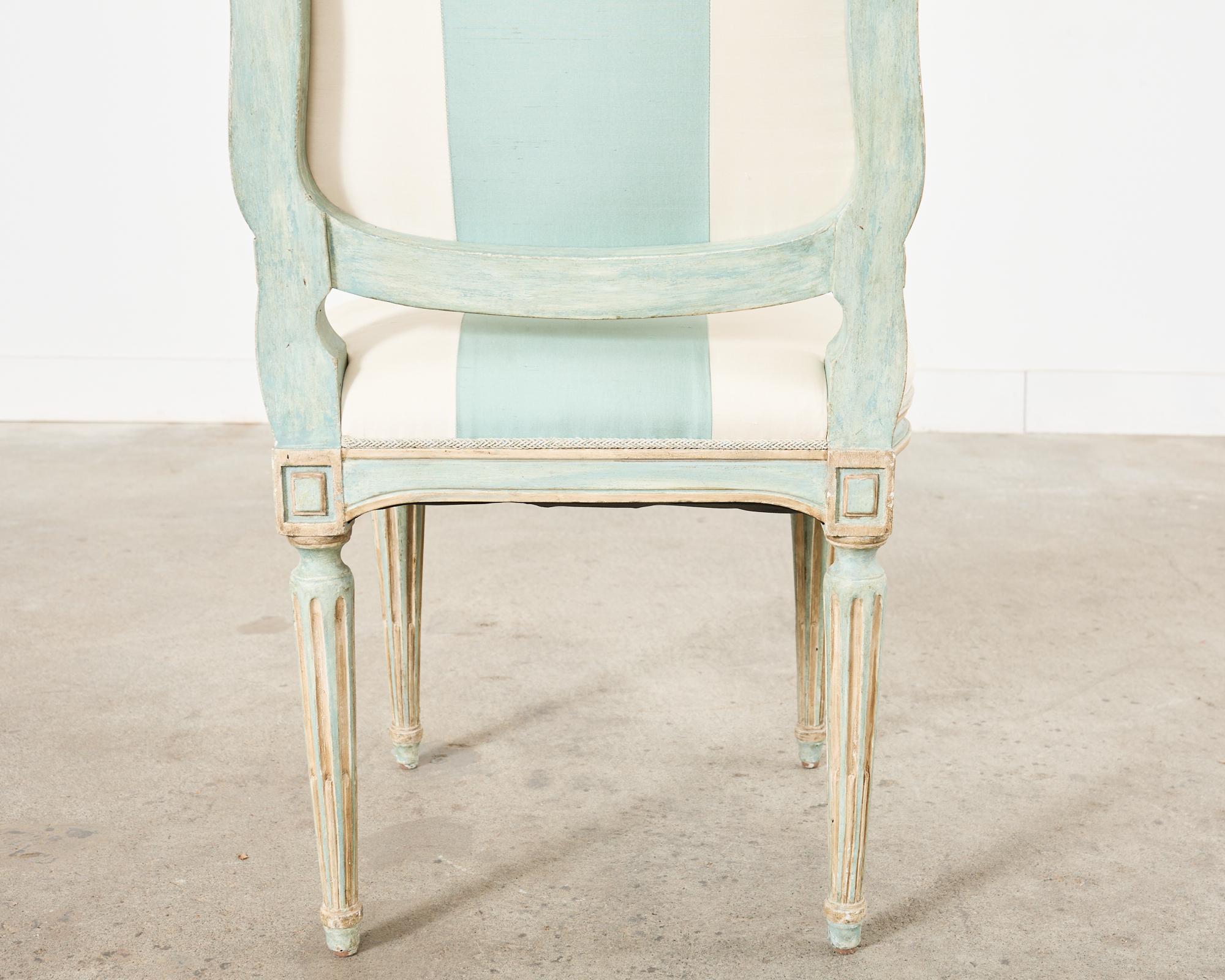 Dennis & Leen Louis XVI Style Painted Dining Chair For Sale 9