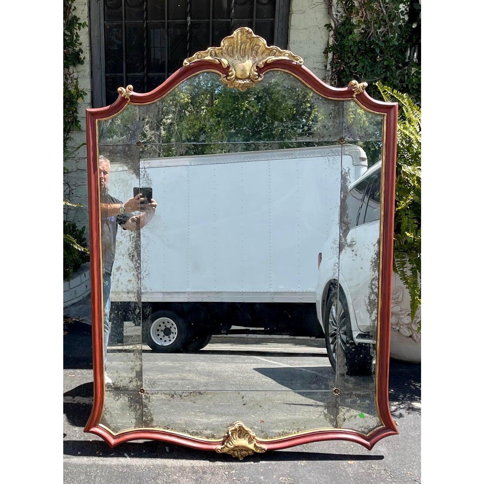 Dennis & Leen Von Howe Louis XV style cartouche mirror.
