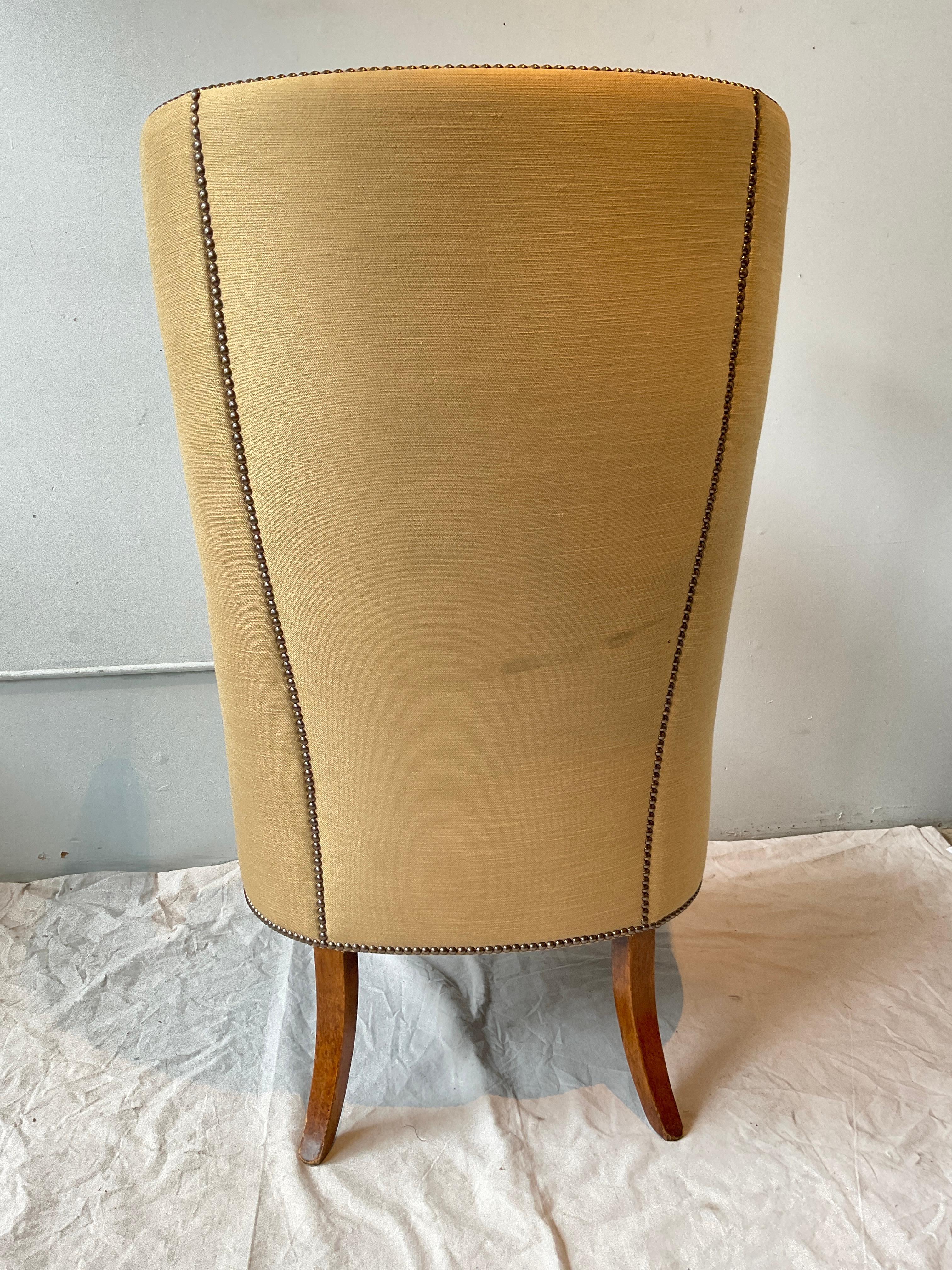 Dennis & Leen Wingback Chair In Good Condition In Tarrytown, NY