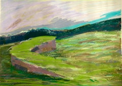 Large Abstract Landscape Pastel Drawing Painting San Francisco Artist, Megan #10