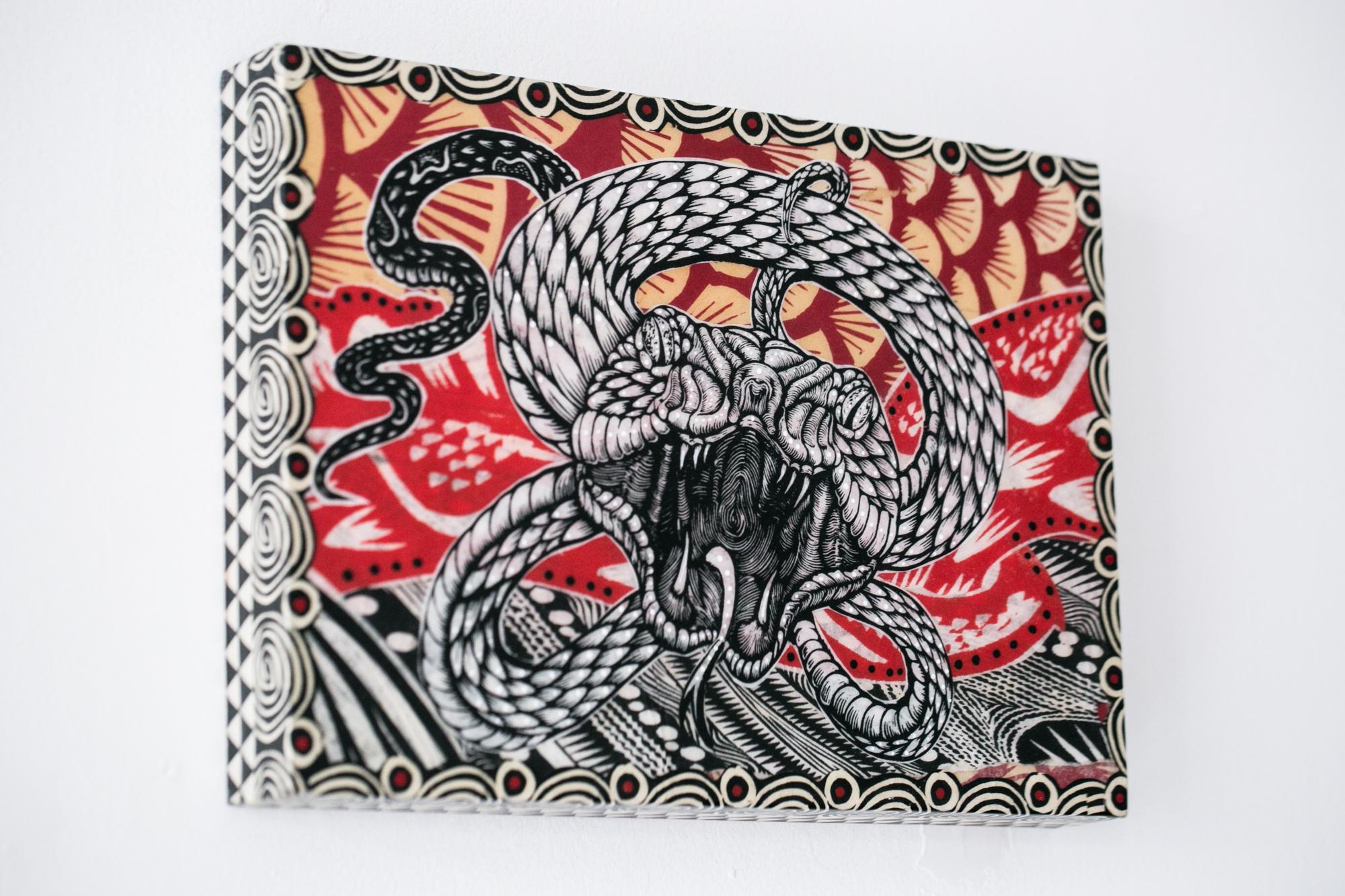 Midgard Serpent - Contemporary Mixed Media Art by Dennis McNett