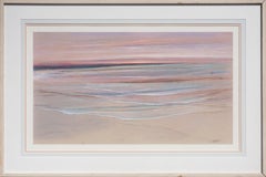 "Waterline" Minimalist Seascape Acrylic Painting by Dennis Nagatani