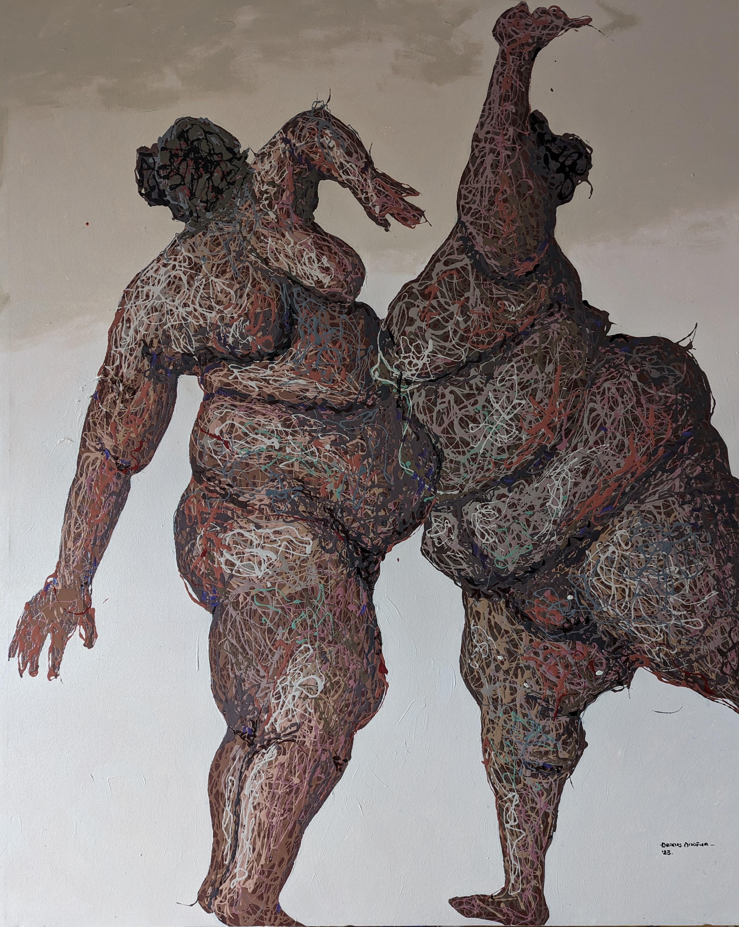 Compadre 1 - 21° secolo, Contemporaneo, Figurativo, Neo-espressionismo, Smalto